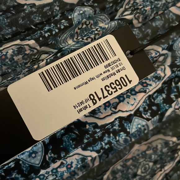 Tahari Blue and Black Midi Skirt - Picture 2 of 7